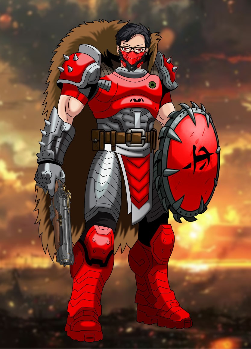 Akai Raijin-fullbody